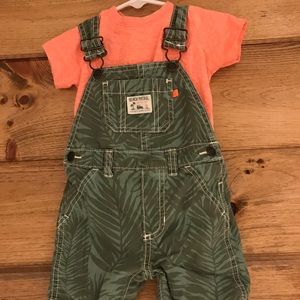 3/$15- Carters 12 month overalls and shirt